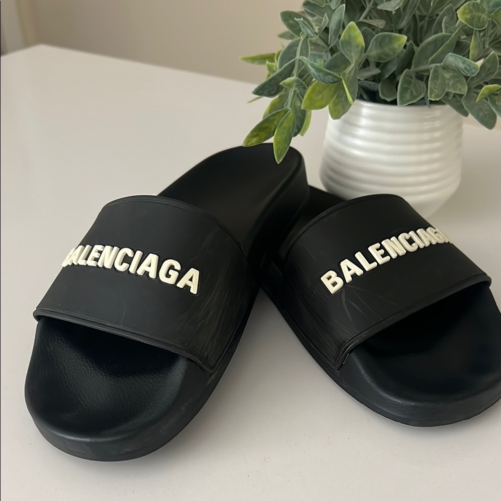 Balenciaga Black Slides